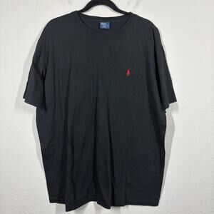 Polo by Ralph Lauren Mens XL Crew Neck Tee T-Shirt Black Cotton Pony Sleeveless